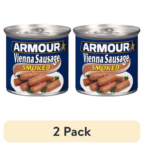 (2 pack) Armour Star Vienna Sausage, Smoked, Canned Sausage, 4.6 oz ...