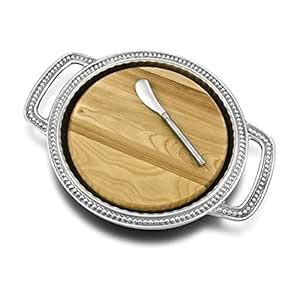 Buy Wilton Armetale Flutes and Pearls Cheese Board with Handles and ...