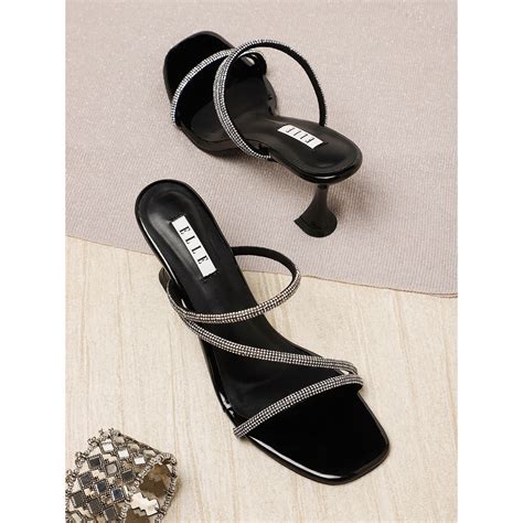 Buy ELLE Black Women Slip On Sandals Online