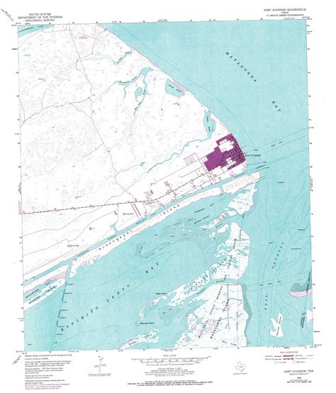Port O'Connor topographic map 1:24,000 scale, Texas