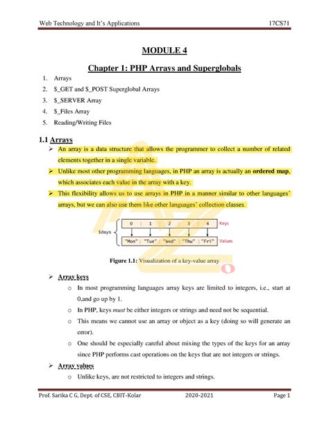 WEB Mod4@Az Documents - rgrgrg - MODULE 4 Chapter 1: PHP Arrays and ...