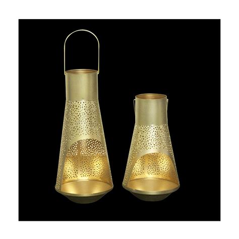 Buy AL-KABEER Designer Antique Gold Lantern/Gold TEALIGHT Holder ...