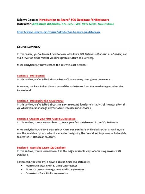 Image result for Azure SQL Course