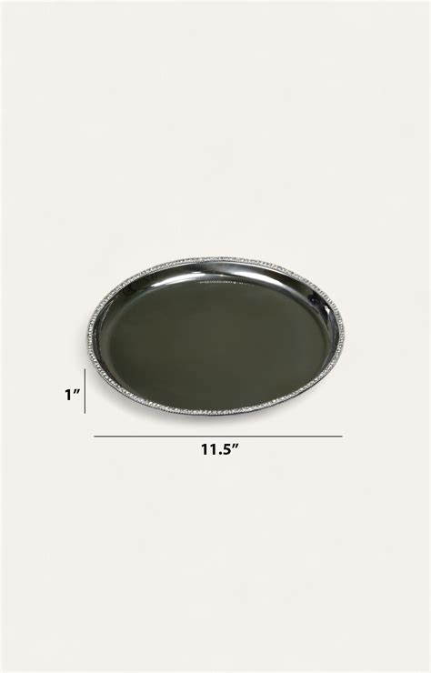Crystal-Studded Round Metal Serving Plate – Samurai Exports