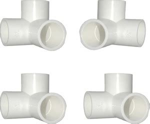 Aitchcy 25mm Three Way Elbow 4Pc Pack 3-Way 90 Degree Elbow Pipe Joint ...