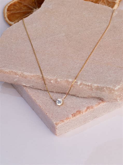 Dainty Diamond Necklace | Waterproof & Anti-Tarnish | Elinor Jewels