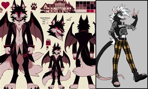 Create a furry reference sheet, fursona ref sheet, and custom furry ...