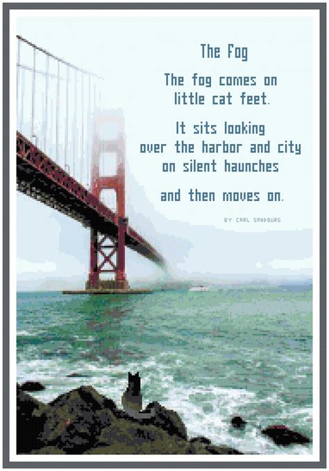 The Fog w/ poem by Carl Sandburg Pattern Chart Graph