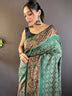 Rama Patola And Kalamkari Fusion Saree New Collection