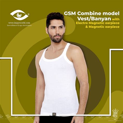 Combine model Vest Banyan with Spy Earpiece Nano + Electronic ...