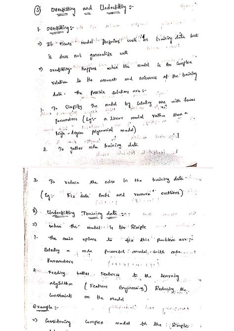 Mtech ml unit - 1 - ml unit1 - 5 overfitting and 1. It Means model ...