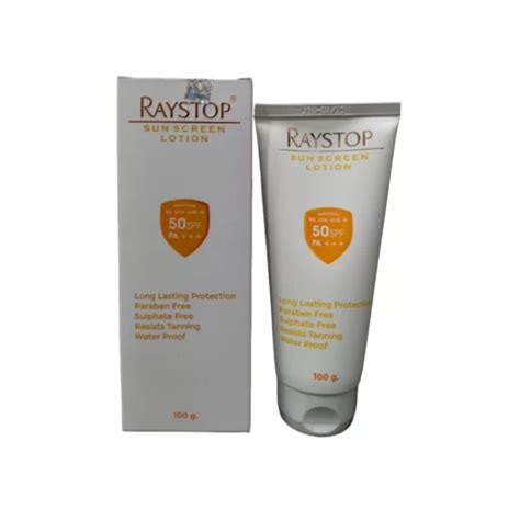 Raystop Sunscreen Lotion SPF 50 PA+++ (100g) - Cureka