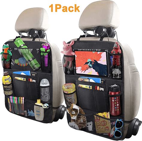 LIMICAR 1 Pack Car Seat Organizer,Waterproof Car Storage Back Seat Organizer, 10 Storage Pockets ...
