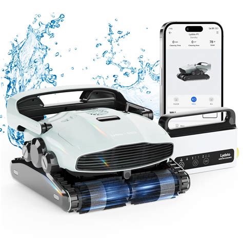 Lydsto Robotic Pool Cleaner - Automatic Pool Vacuums with Wall Climbing ...