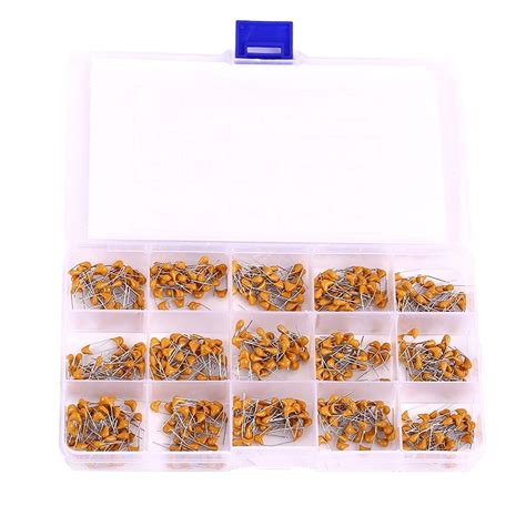 Buy 600PCS Monolithic Capacitor, 15 Type Values Ceramic Capacitor ...