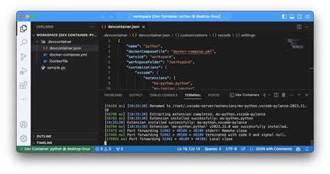 Vscode Debug Python in Docker Container 的图像结果