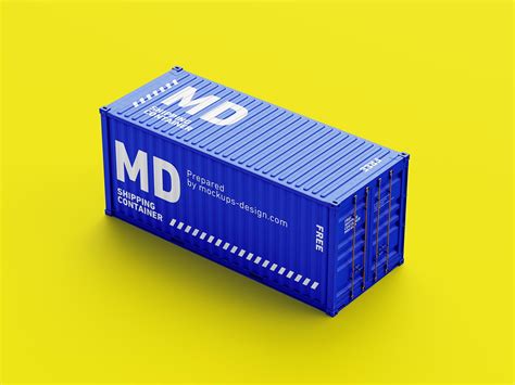 Free Shipping Container Mockup PSD Set - Good Mockups