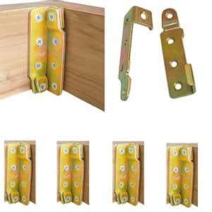 DEEGAA MART Bed Rail Brackets for Joining Woods, Bed Frame Hardware ...
