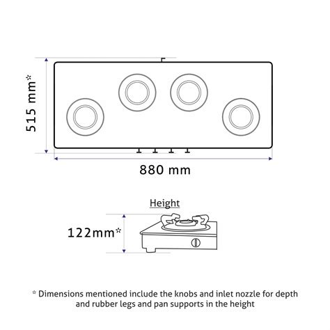 Buy Glen 4 Burner Glass Gas Stove 1044 GT CPS Online at Best Prices