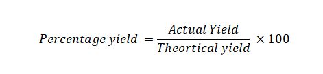 Percentage Yield Formula: Definition, Solved Examples