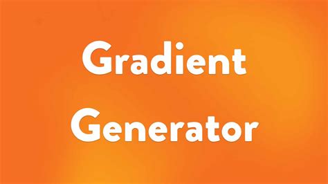 Gradient Generator | Create Beautiful Color Gradients Online