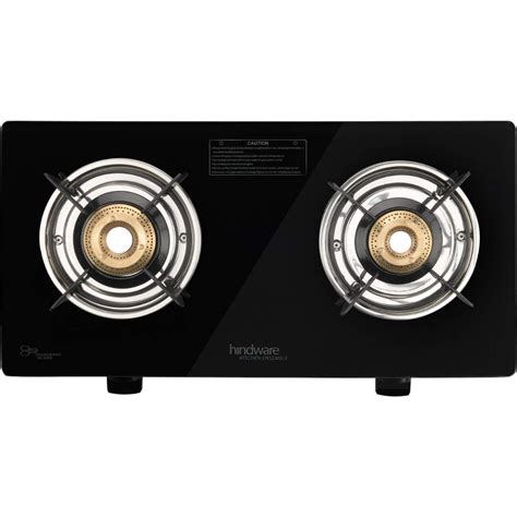 Hindware 2 Brass Burner KA Cooktop Brio 2B (Plus) (517062) Toughened G ...