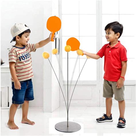 Kidology Light Table Tennis Self Training Indoor Gaming 2 Racket & 4 ...