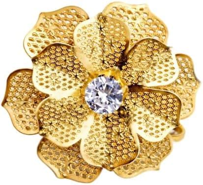 Buy Estylishkart Golden Flower with Amarican Dimand Ring for Girl and ...