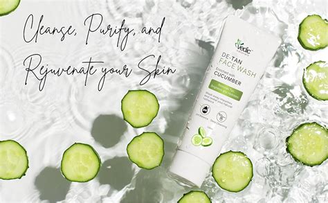 Vedic Naturals Cucumber De Tan Face Wash For Men & Women-100ml ...