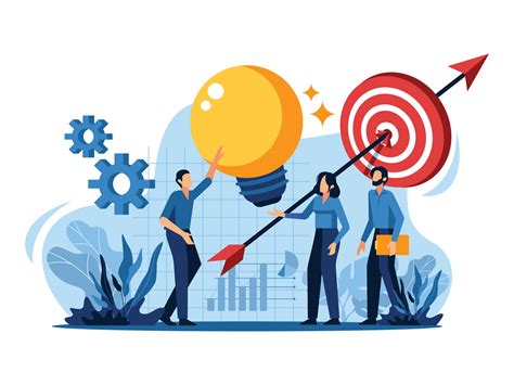 Business marketing strategy target management vector illustration ...