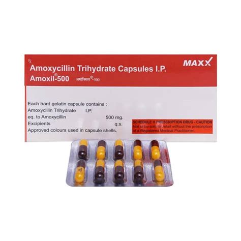 Amoxil 500 Capsule: Uses, Side Effects, Price, Dosage & More Info ...