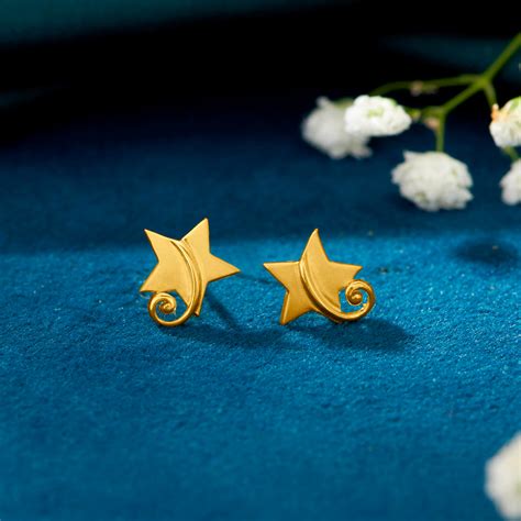 Buy Stary Flora Yellow Gold Kids Earring For Kid Online at Best Price ...