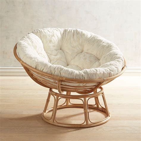 Pier 1 Natural Rattan Papasan Chair - AptDeco