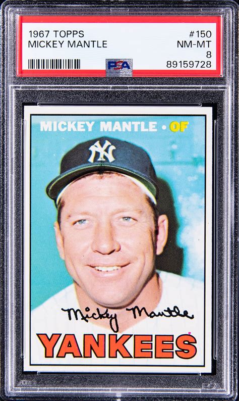 Mickey Mantle 1967 Topps #150 Base Price Guide - Sports Card Investor