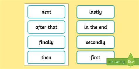 Sequential Words (teacher made) - Twinkl