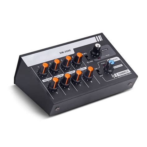 Lnyxqx Dm 208e Mini Audio Mixer Portable Switchable Stereo 4 ...