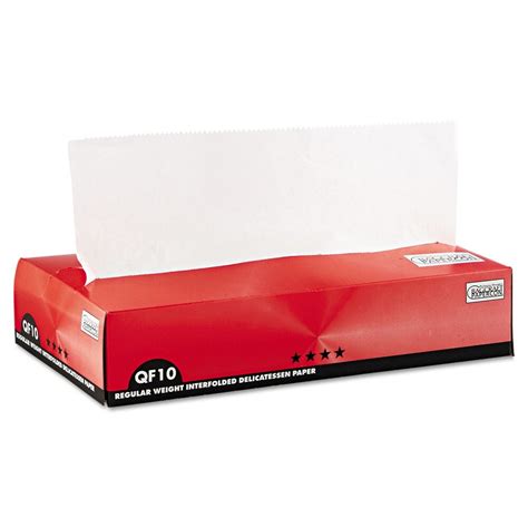 Bagcraft QF10 10 in. x 10-1/4 in. Interfolded Dry Wax Paper - White (12 ...