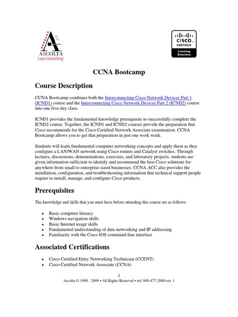 Image result for CCNA Course Outline PDF