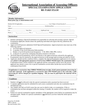 Fillable Online iaao International Association of Assessing Officers ...