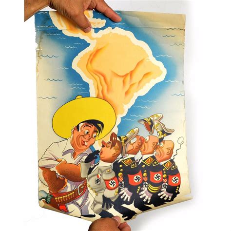 WWII Mexican Anti Nazi, Anti Hitler Poster, artist Arias Bernal c.1939 ...