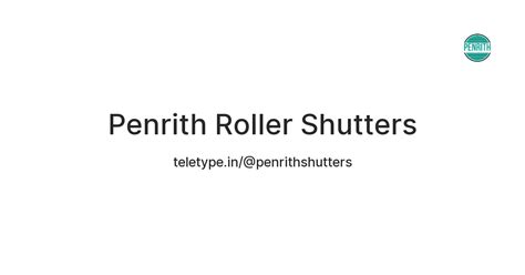 Penrith Roller Shutters — Teletype