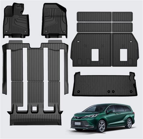 Amazon.com: Original 2021-2024 Sienna Floor Mats & Trunk Mats ...