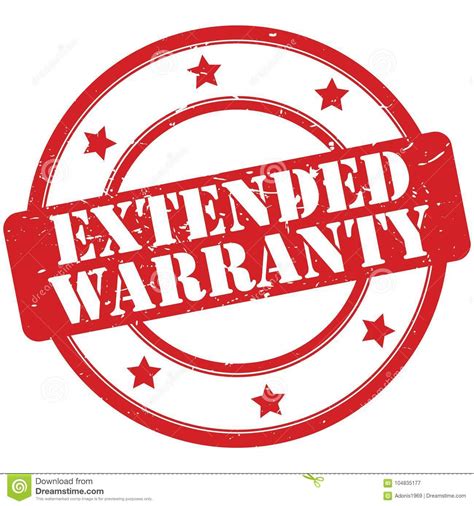 Extended warranty stamp stock vector. Illustration of marred - 104835177