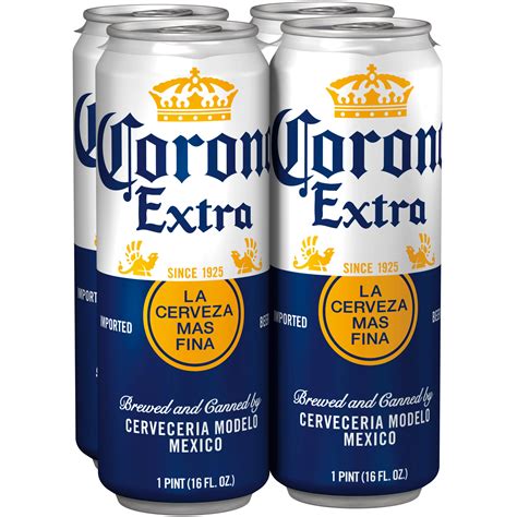 Corona Extra Mexican Lager Import Beer 16 oz Cans, 4 pk - Shop Beer at ...