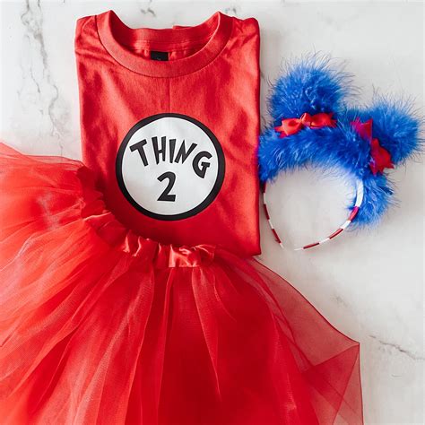 Thing 1 & Thing 2 Set | Dr. Seuss Costume | Thing 1 Shirt | Thing 2 ...