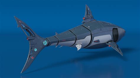 Shark Robot Animated Rigged 3D | 3D Molier International