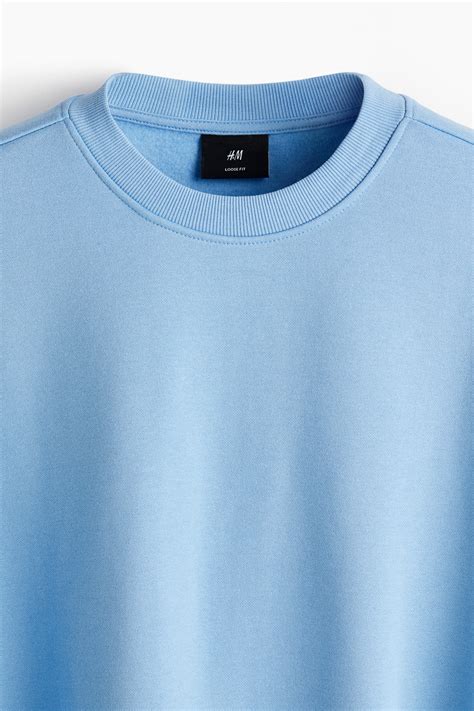 Loose Fit Sweatshirt - Light blue - Men | H&M IN