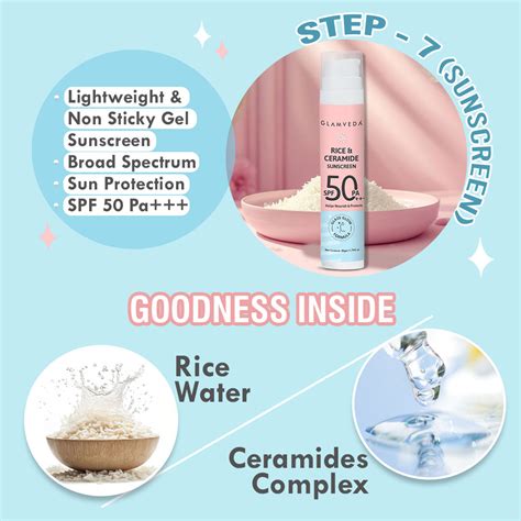 Glamveda Korean Glass Skin Rice & Ceramide 7 Step Gift Box | Face wash ...