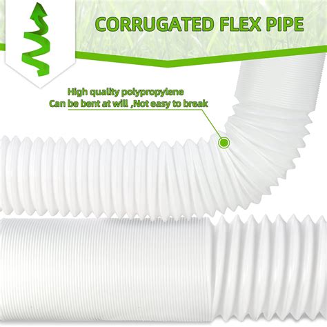 Buy Mapleza Rain Gutter Downspout Extensions Flexible - Drain Downspout ...