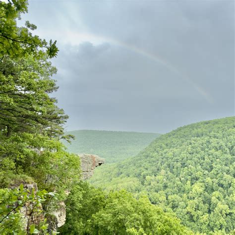 A Rainbow Over Hawksbill Crag : r/Arkansas